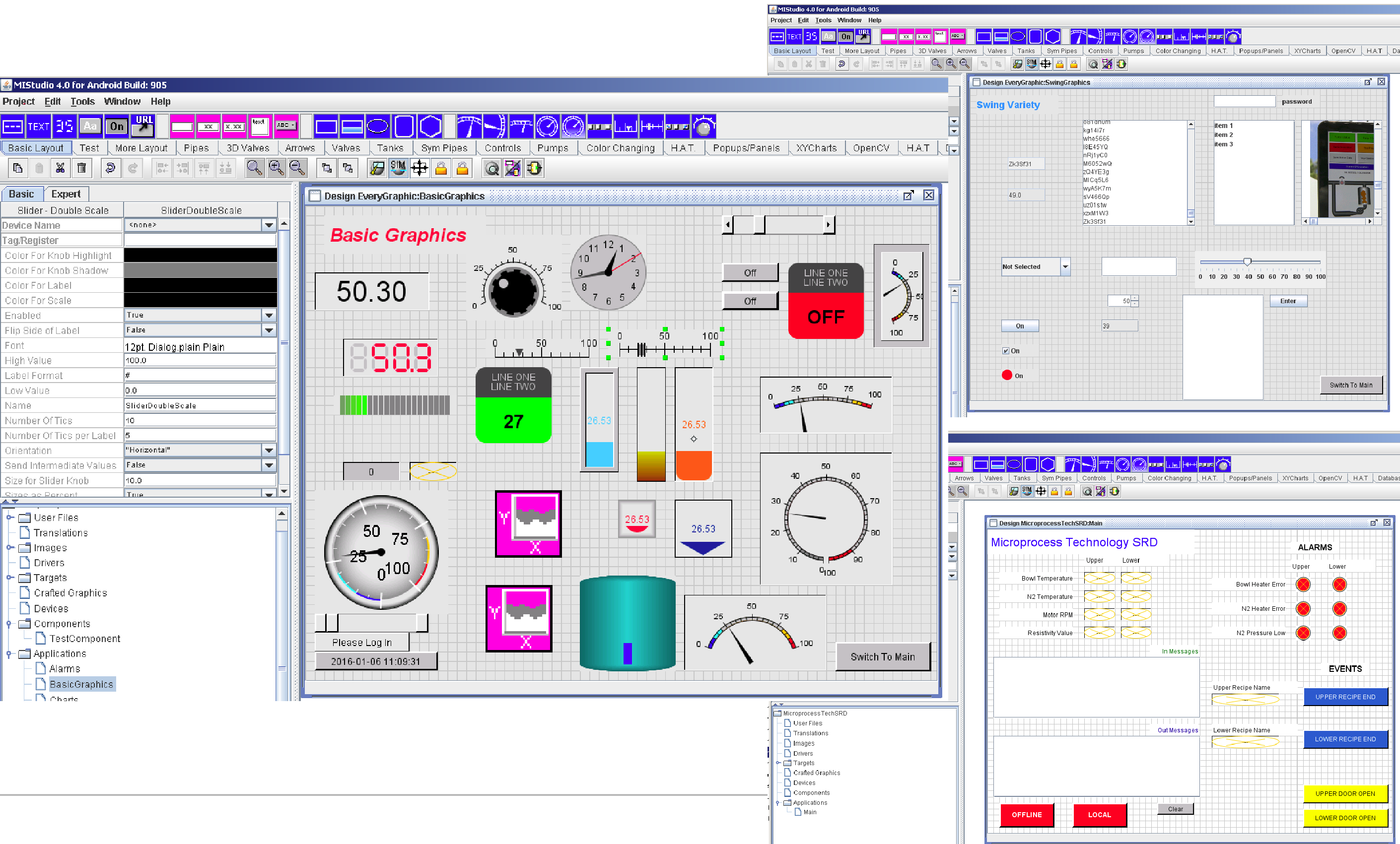 Choose from Many HMI Components